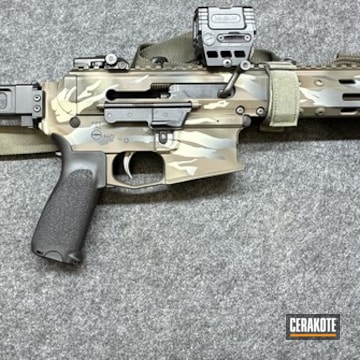 Brn-180 Sbr Vietnam Tiger Stripe 4 Colors Coated With Cerakote In Desert Sage, Chocolate Brown, Graphite Black And O.d. Green