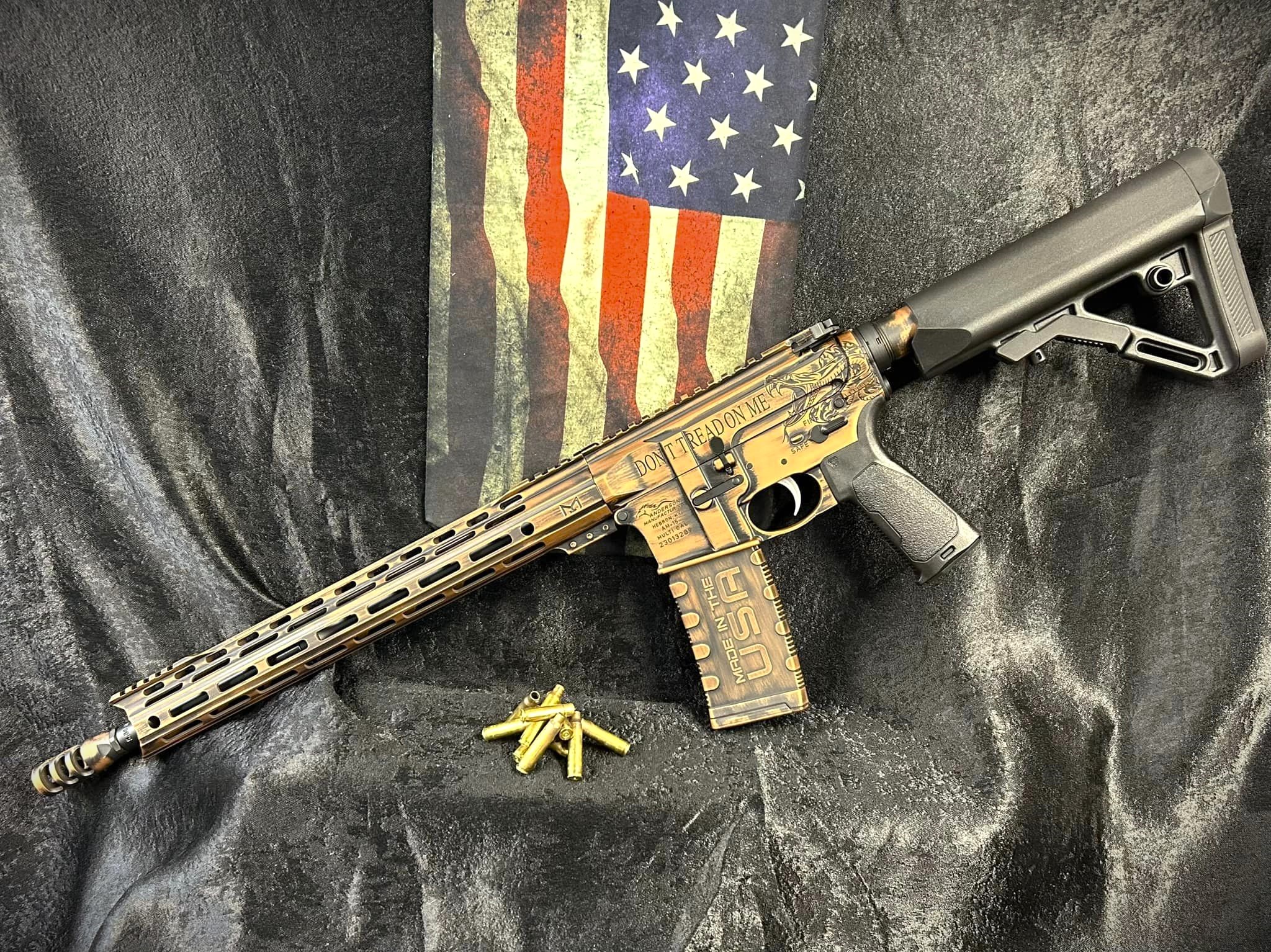 Copper Rattler Laser Rattler Ar done in Graphite Black and Copper | Cerakote