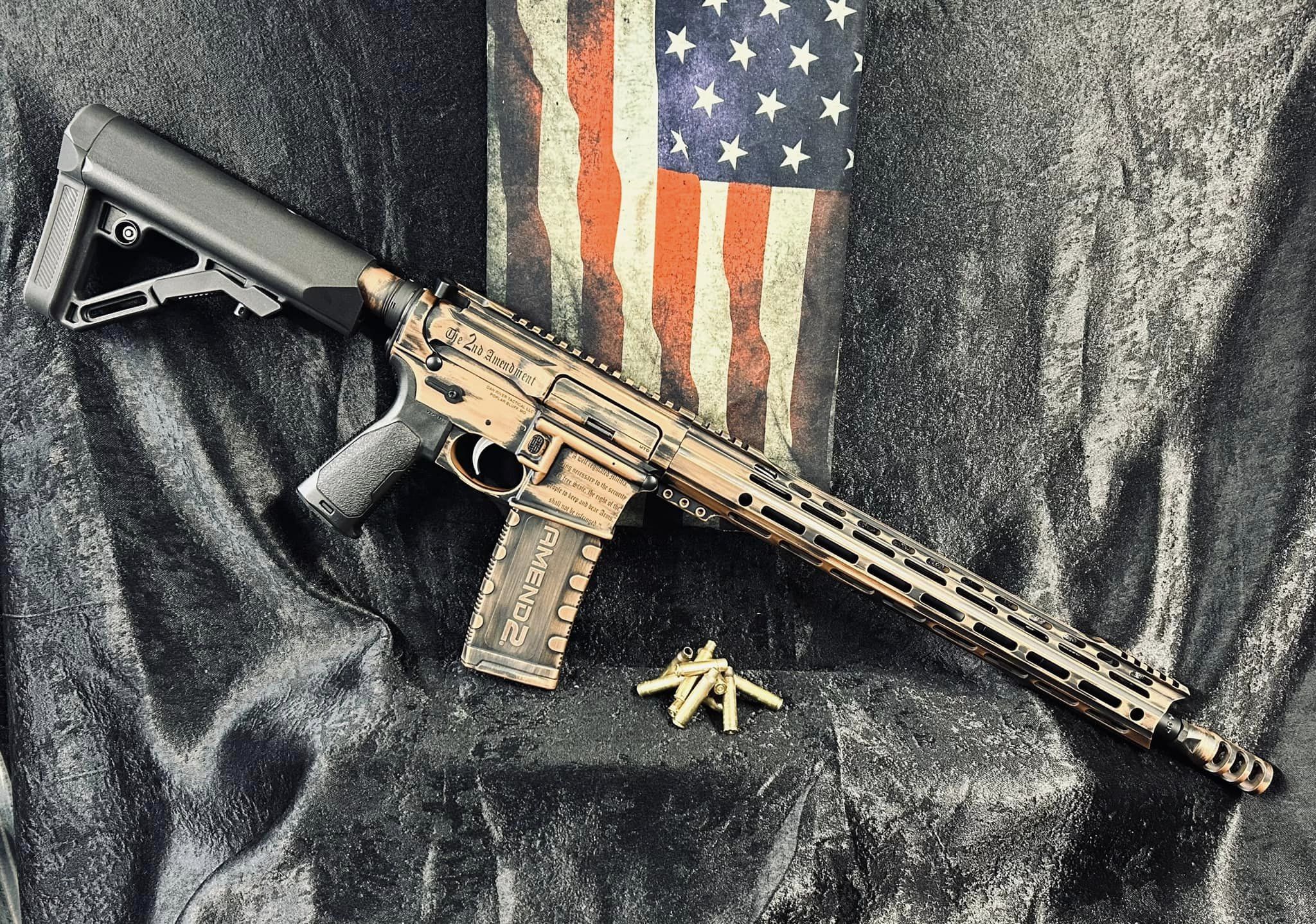 Copper Rattler Laser Rattler Ar done in Graphite Black and Copper | Cerakote