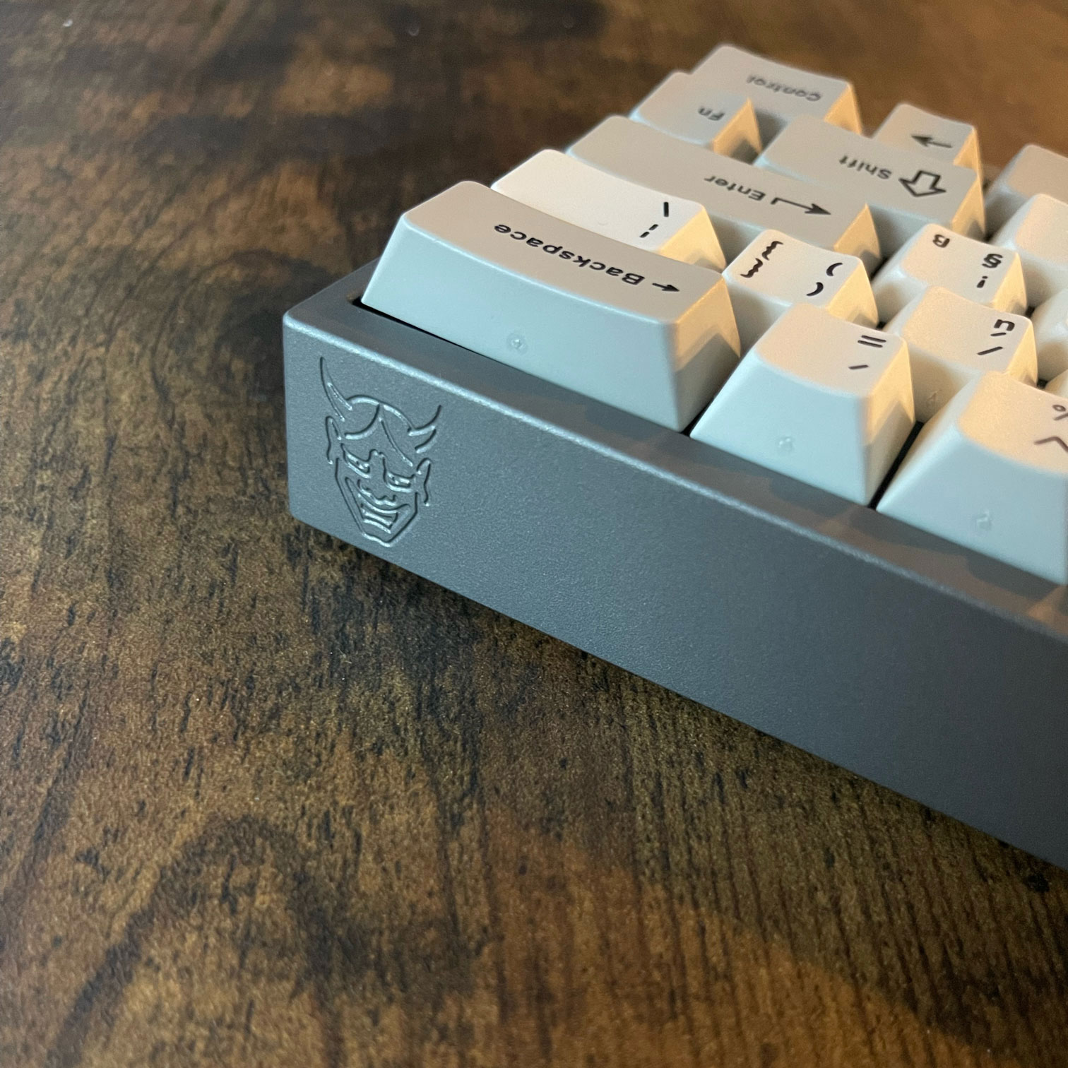 Keyboard Grey Code Ogre - Custom Mechanical Keyboard sprayed in Gun Metal Grey H-219 ...
