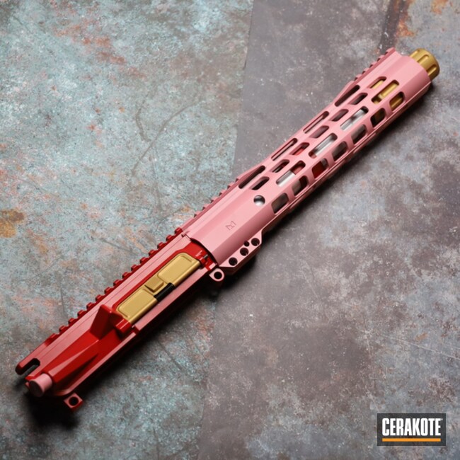 Multi Color Ar Upper Featuring Usmc Red, Bazooka Pink, And Stormtrooper White
