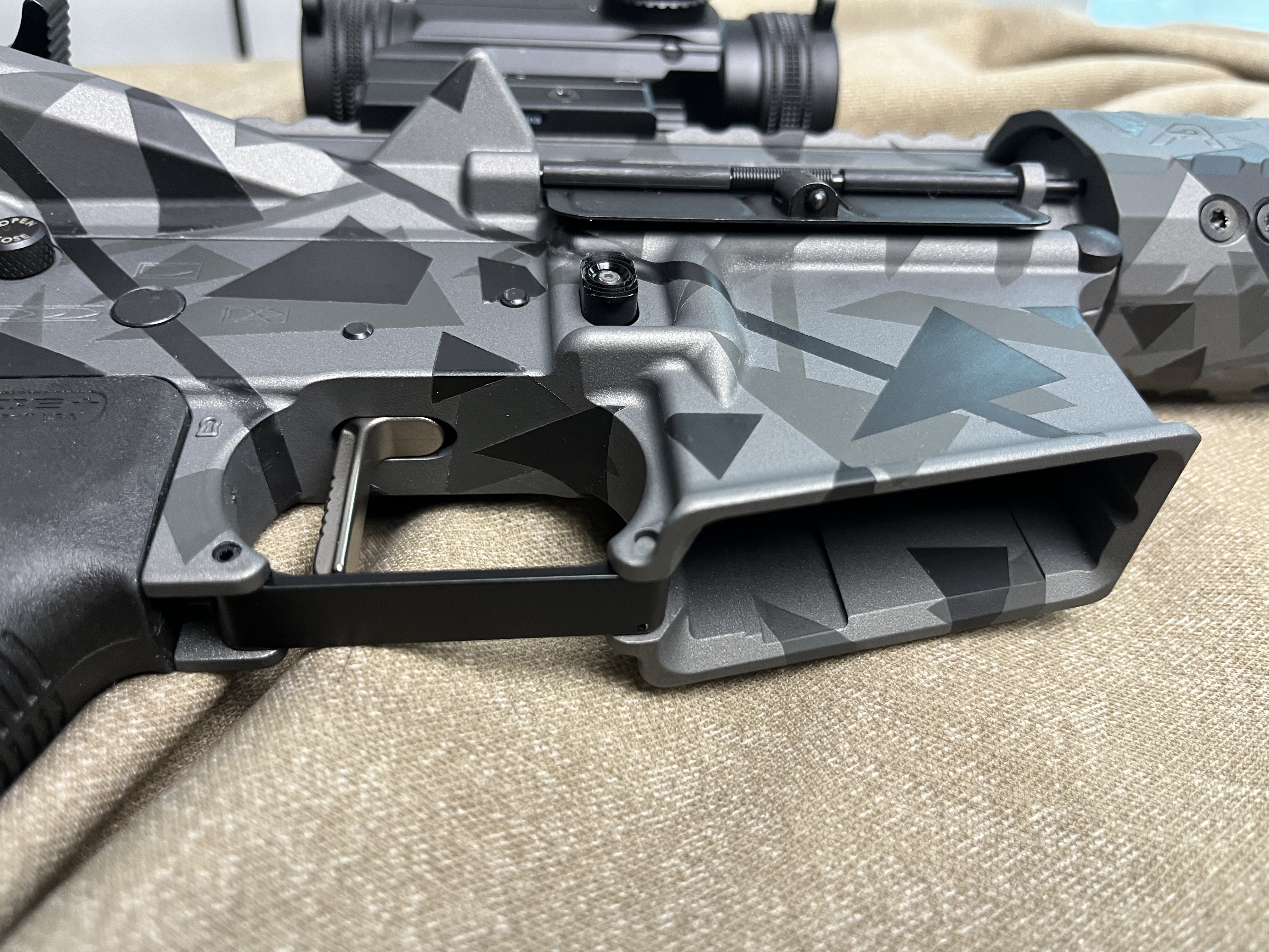 Gray Custom Splinter Camo AR Pistol | Cerakote