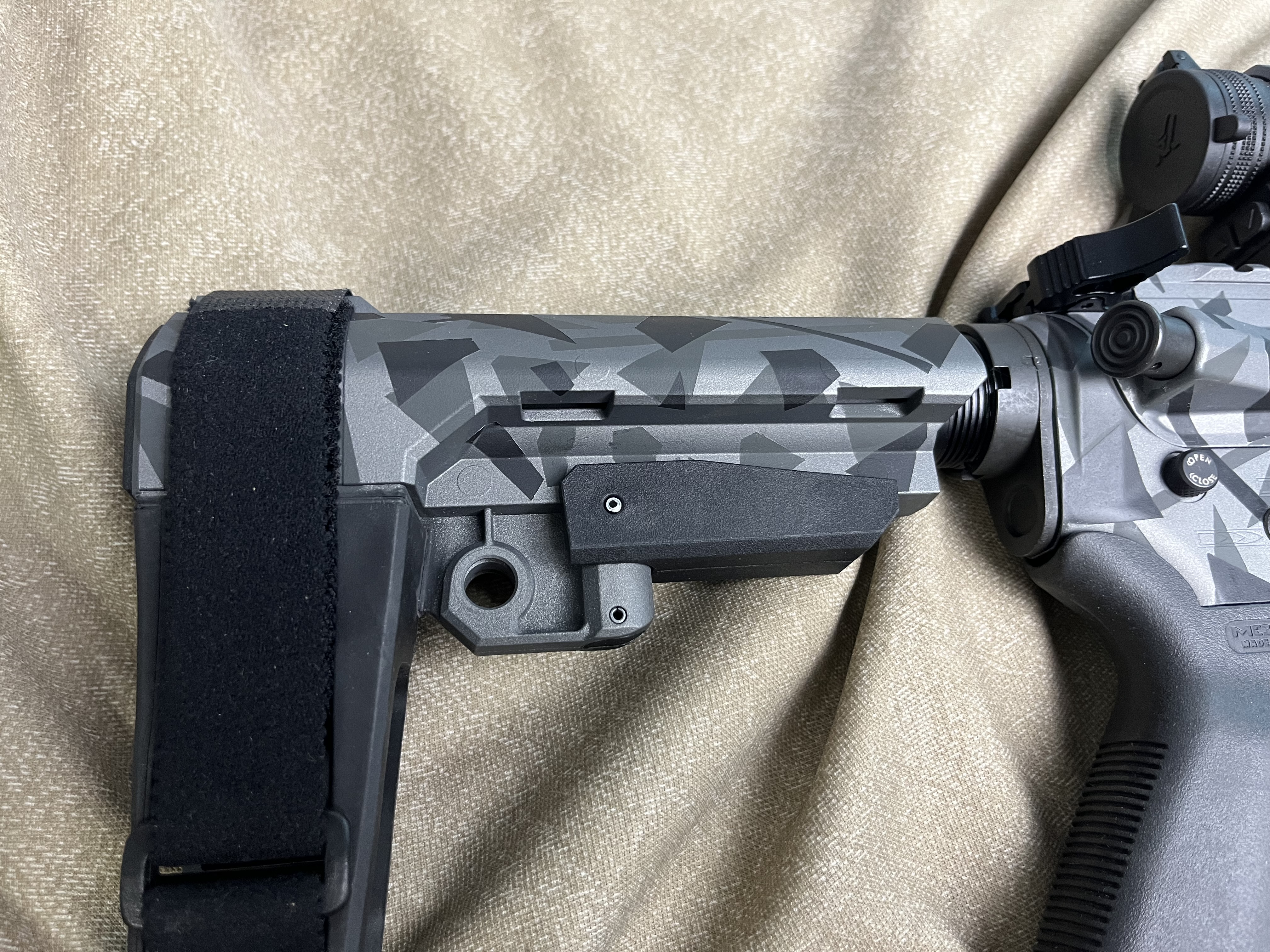 Gray Custom Splinter Camo AR Pistol | Cerakote