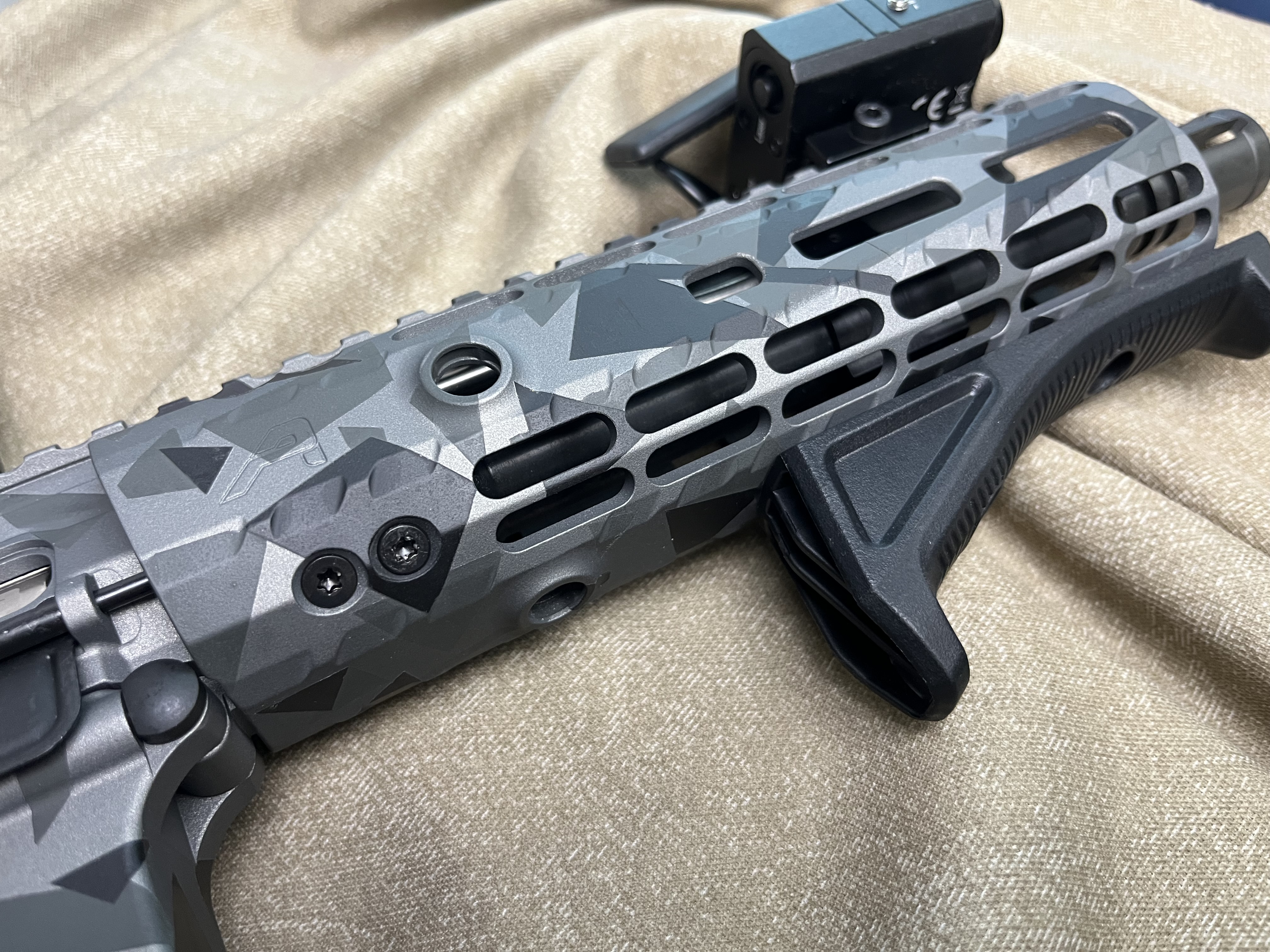 Gray Custom Splinter Camo AR Pistol | Cerakote