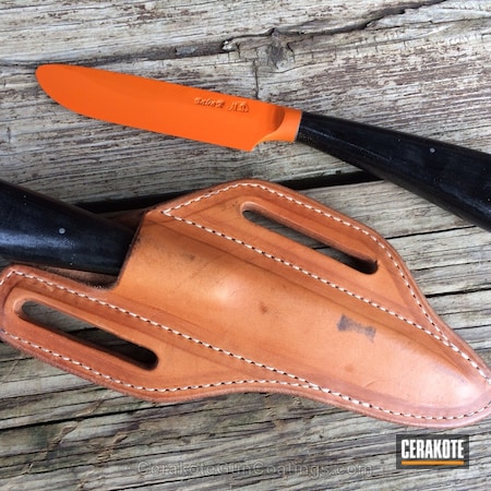 Powder Coating: Knives,Safety Orange H-243,Cowboy Cutters,Raker