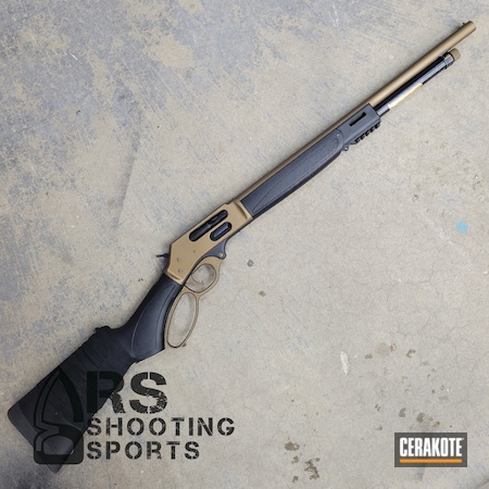 Powder Coating: Henry Repeating Arms,Hunting Rifle,Henry,Lever Action Rifle,410,Burnt Bronze H-148,Lever Action,Rifle,Barreled Action,.410