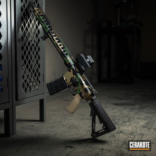 M81 Ar15 featuring a Highland Green, Chocolate Brown, Magpul® Flat Dark ...