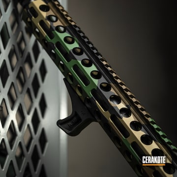 M81 Handguard Coated With Cerakote In Highland Green, Chocolate Brown, Magpul® Flat Dark Earth And Gen Ii Graphite Black