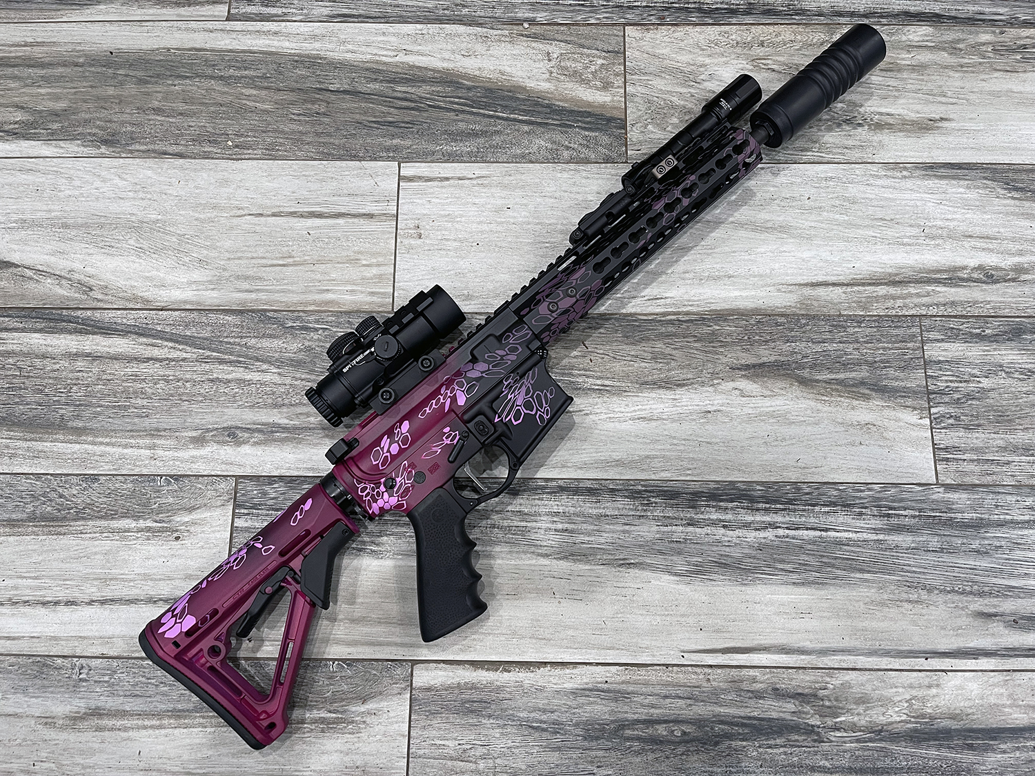 Custom Purplexed, Bright Purple & Sangria Typhon Kryptek | Cerakote