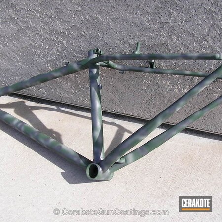 Powder Coating: DESERT SAND H-199,Highland Green H-200,Re-Cycle Bike Frame,Bicycle,Tungsten H-237
