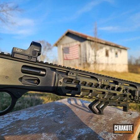 Powder Coating: Graphite Black H-146,Distressed,Lever Action Rifle,Sniper Green H-229,Custom Rifle Build,Tactical Rifle,Battleworn,Lever Action,Rifle