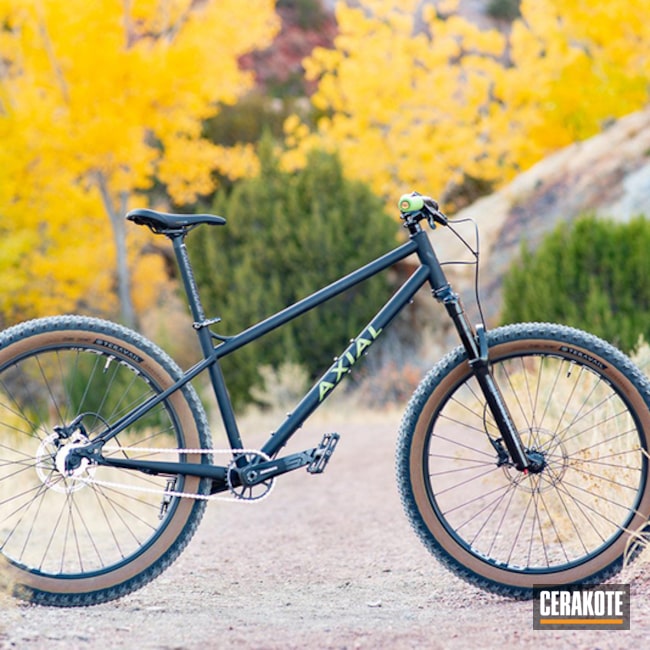 Black And Custom Green Mountain Bike