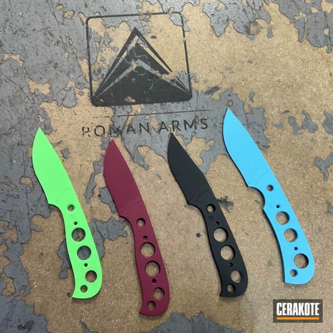 Thatcher Blades Coated With Cerakote In H-329, H-320, H-331 And H-146