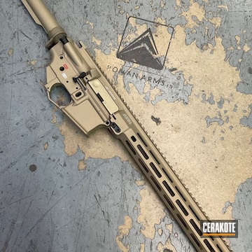 Lmt Tanodize Coated With Cerakote In Titanium, Gold And Magpul® Flat Dark Earth