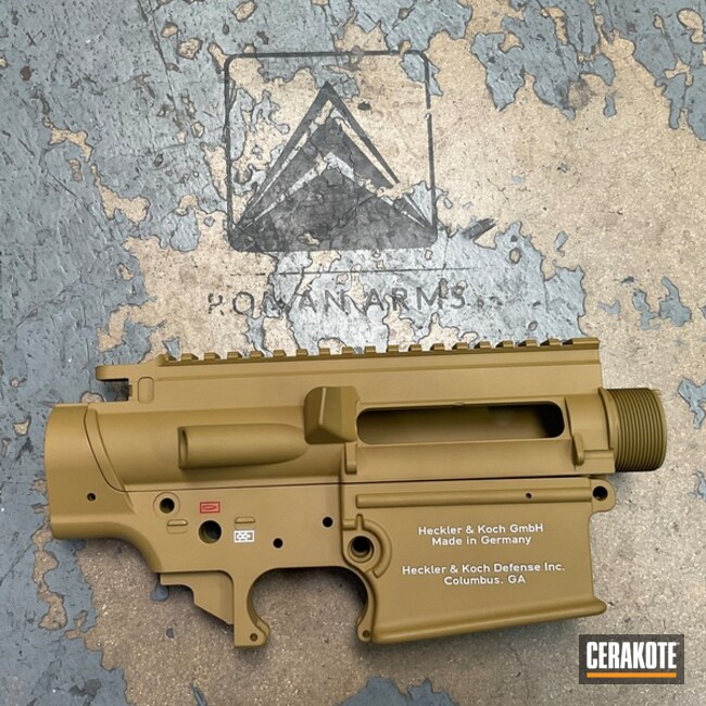 Hk M110 A1 Coated With Cerakote In Ral 8000