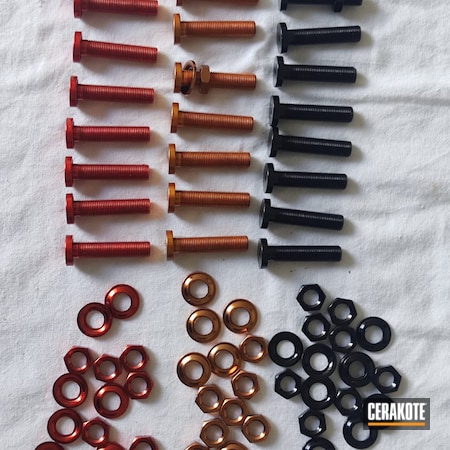 Powder Coating: Hunter Orange H-128,Gloss Black H-109,RUBY RED H-306,Screws,Washers