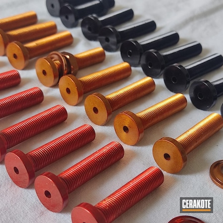 Powder Coating: Hunter Orange H-128,Gloss Black H-109,RUBY RED H-306,Screws,Washers