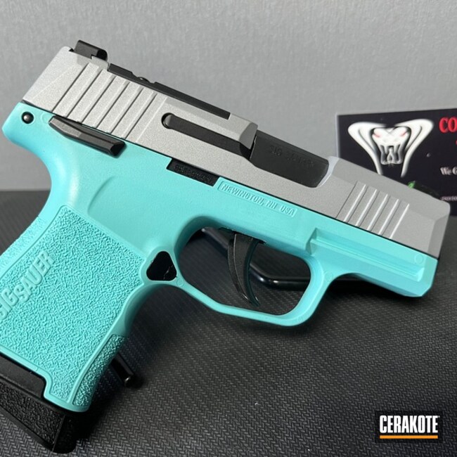 Sig Sauer P365 Robin's Egg Blue And Crushed Silver