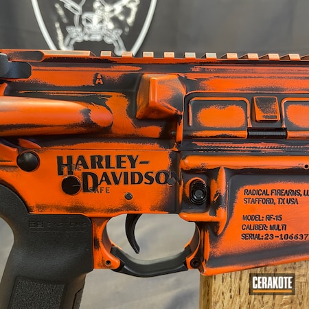 Powder Coating: Hunter Orange H-128,Graphite Black H-146,Radical Firearms RF-15,Radical Firearms,Harley Davidson