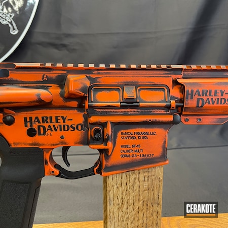 Powder Coating: Hunter Orange H-128,Graphite Black H-146,Radical Firearms RF-15,Radical Firearms,Harley Davidson