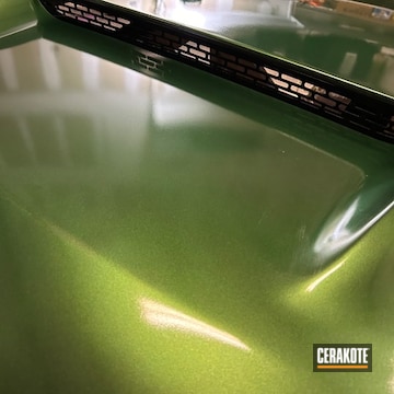 Bronco Green Color Match Coated With Cerakote In Cerakote Fx Ranger, High Gloss Ceramic Clear And Armor Black