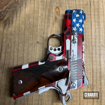 Ridgeway Blue, Ruby Red And Stormtrooper White 1911 Distressed American Flag