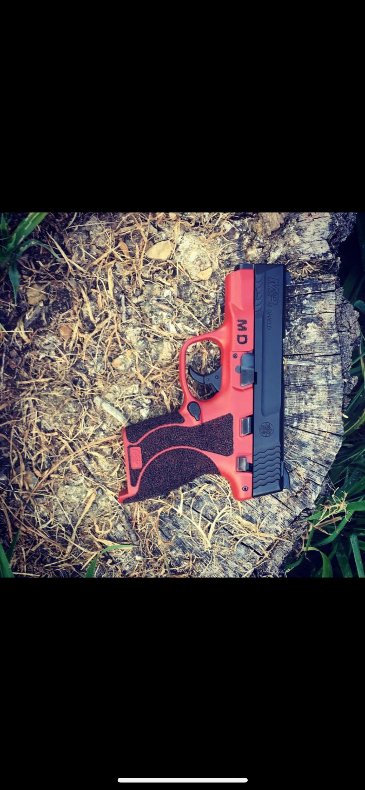 Ruby red with hand stippling | Cerakote
