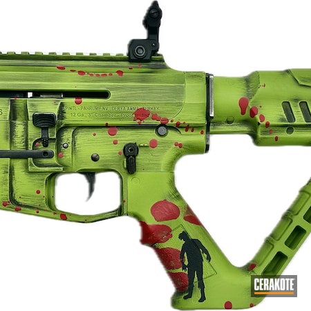 Powder Coating: Zombie Green H-168,Cerakote,Armor Black H-190,RUBY RED H-306,FIREHOUSE RED H-216,Zombie Apocalypse