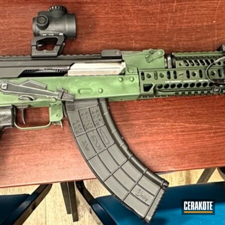 Powder Coating: AK-47,cerakotefxcomp24,Cerakote FX HUNTER FX-103,JESSE JAMES EASTERN FRONT GREEN  H-400,AK Rifle