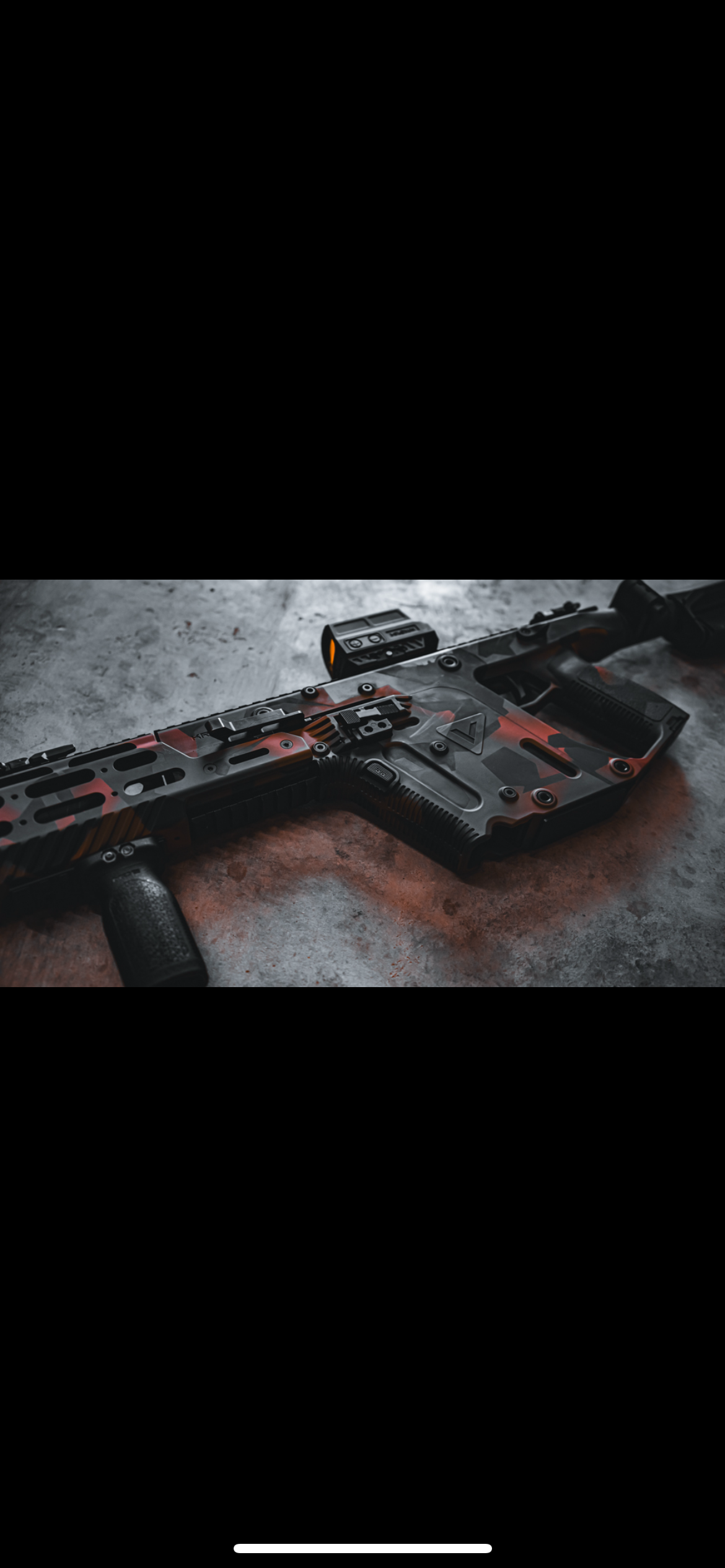 Splitter Camo Vector Kriss Vector In Red Splinter featuring H-221, H-190 and H-234 | Cerakote