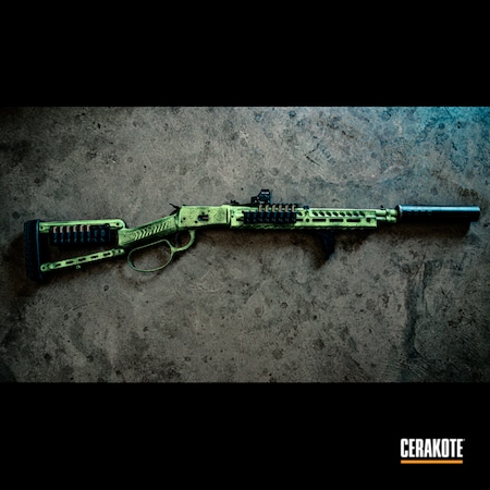 Powder Coating: Zombie Green H-168,Armor Black H-190,Lever Action Rifle,Zombie,RUBY RED H-306,Lever Action,Zombie Apocalypse