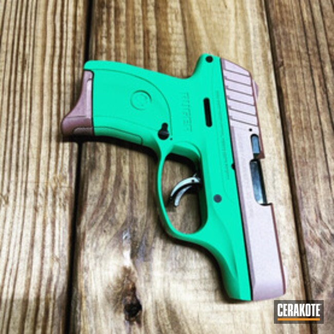 Ruger Lcp Coated With Cerakote In H-327 And H-353