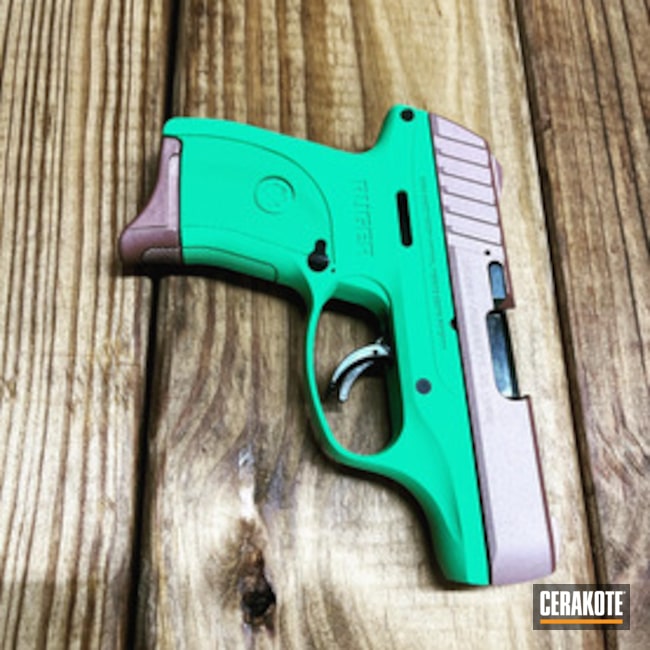Ruger Lcp Coated With Cerakote In H-327 And H-353
