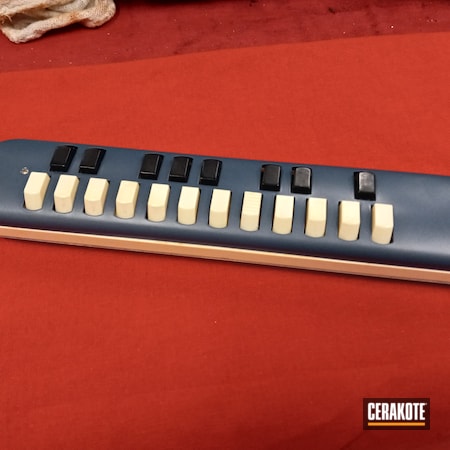 Powder Coating: Blue Titanium C-189,Blue Titanium H-185,Refinish,Musical Instrument,Restoration