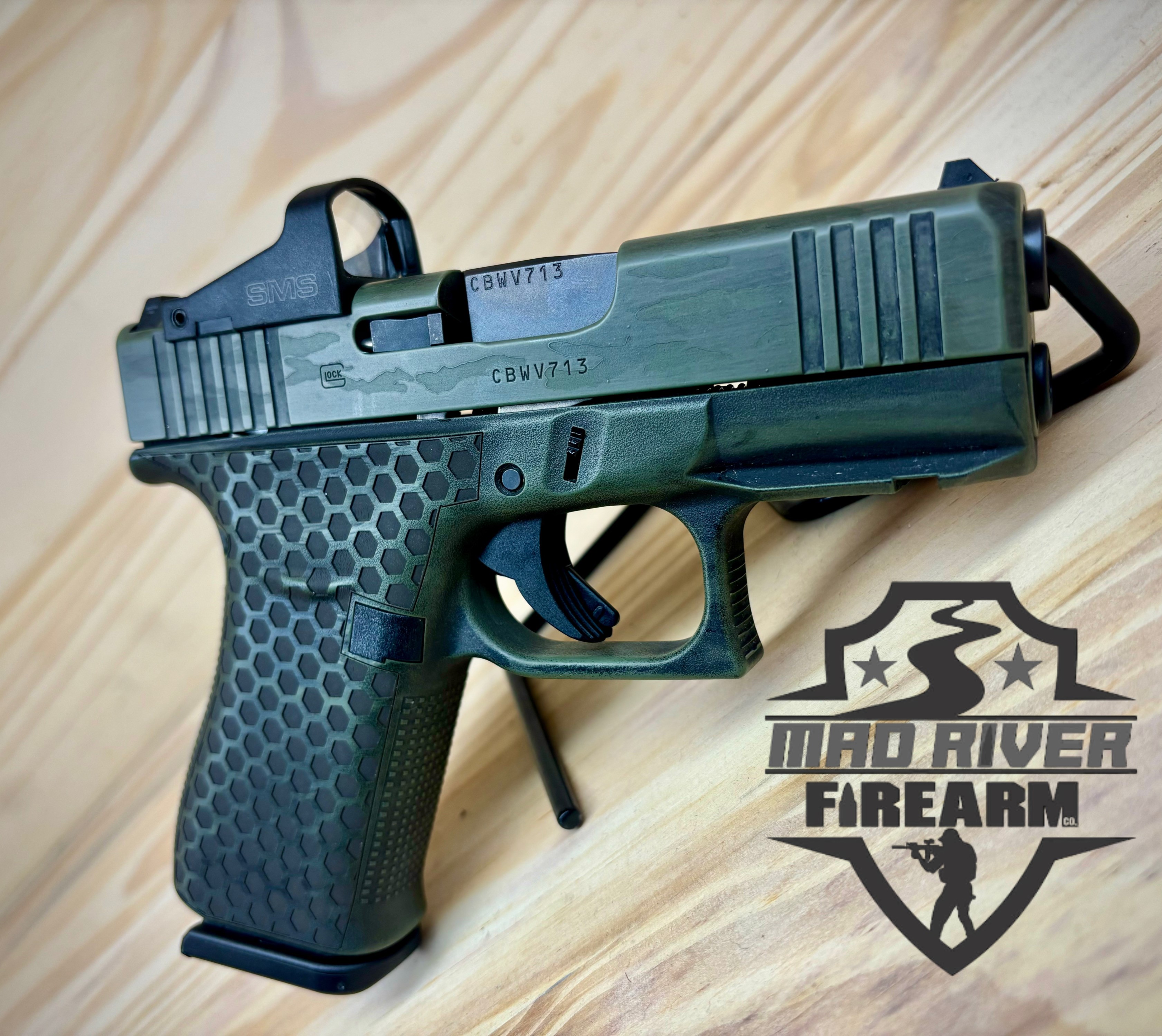 Powder Stippling CUSTOM GLOCK 43X CAMO + STIPPLING | Cerakote