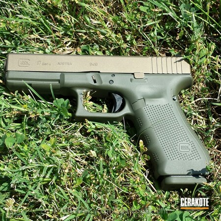 Powder Coating: Glock,Handguns,O.D. Green H-236,Burnt Bronze H-148