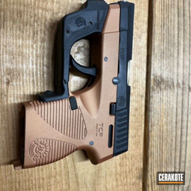 Taurus Tcp Coated With Cerakote In Graphite Black And Copper
