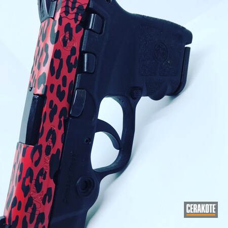 Powder Coating: Crimson H-221,Smith & Wesson,M&P Bodyguard 380,Gen II Graphite Black HIR-146,Cheetah Print