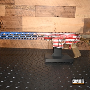 Distressed Flag Coated With Cerakote In H-297, H-167, H-171 And H-146