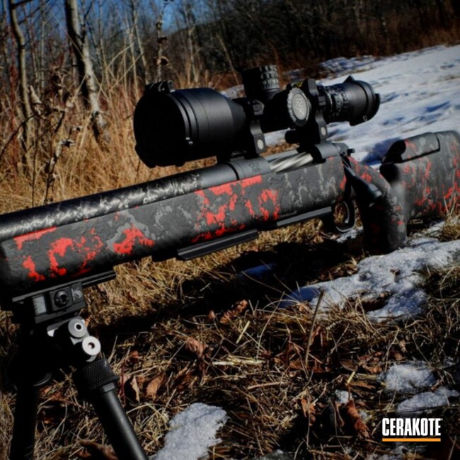 Remington 700 Coated With Cerakote In Sniper Grey