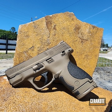 Smith & Wesson Coated With Cerakote In Midnight Bronze And Magpul® Flat Dark Earth