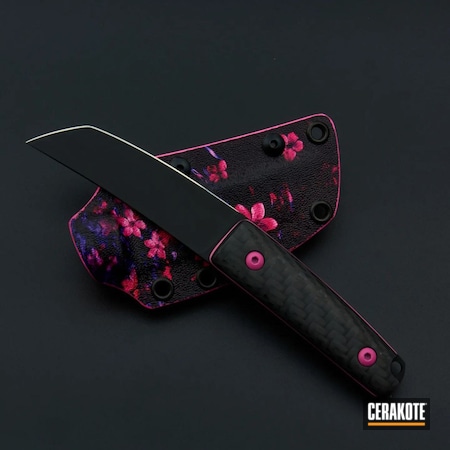 Powder Coating: S.H.O.T,Fixed-Blade Knife,knife case,Armor Black H-190,Knife Blade,Prison Pink H-141,Folding Knife