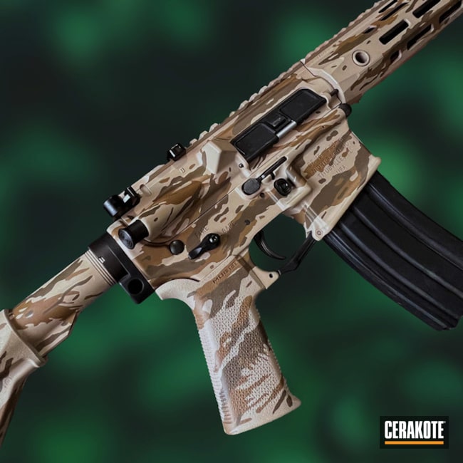 Knights Armament Ar-15 With Custom Camo