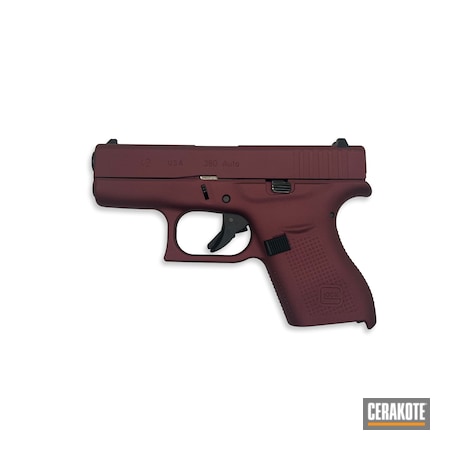 Powder Coating: Glock 43,Red,Black Cherry C-298,Pistol,BLACK CHERRY H-319,Solid Tone,Sexy,Solid Color