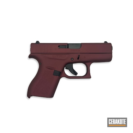 Powder Coating: Glock 43,Red,Black Cherry C-298,Pistol,BLACK CHERRY H-319,Solid Tone,Sexy,Solid Color