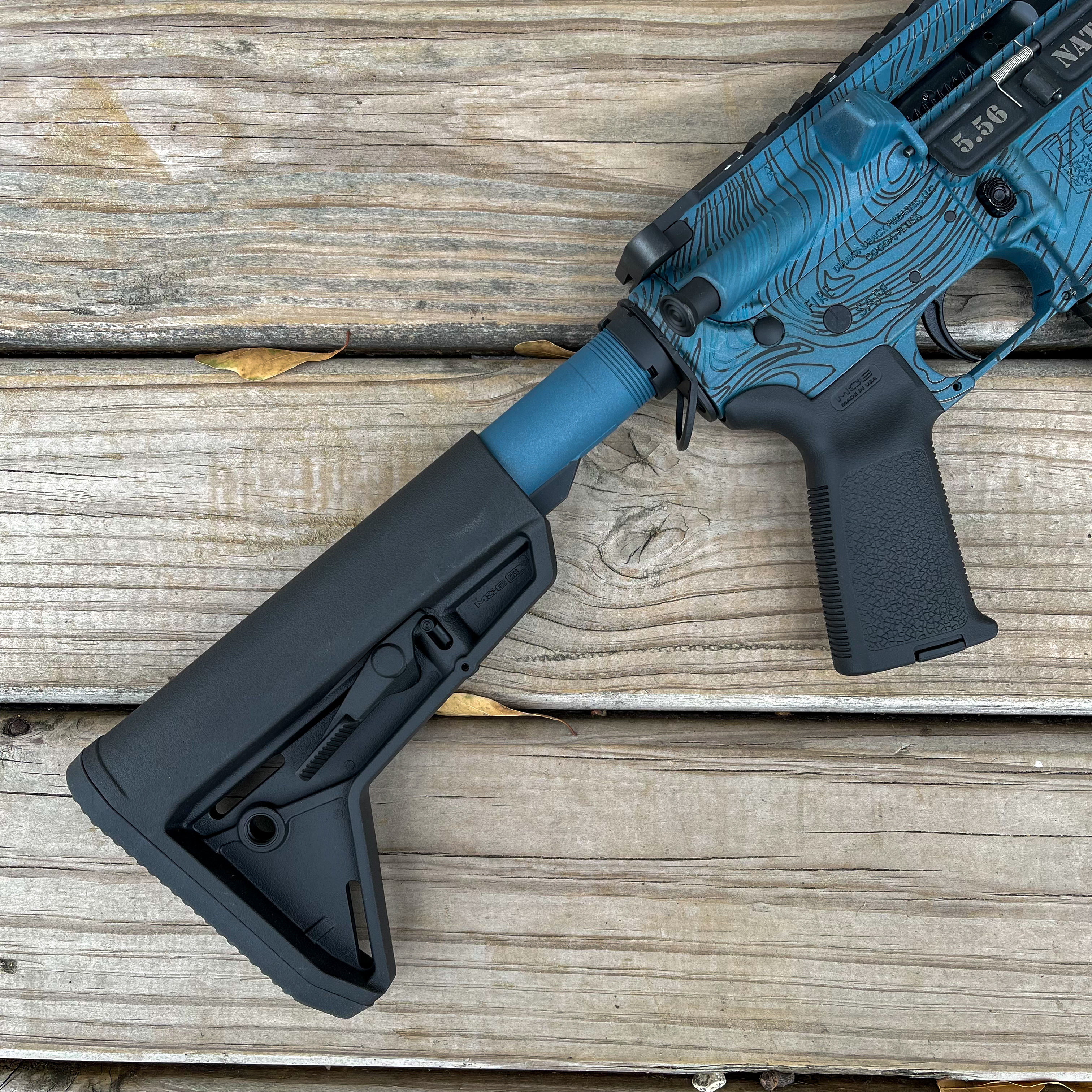Topographic Rifle Diamondback Firearms Blue Topo Rifle | Cerakote