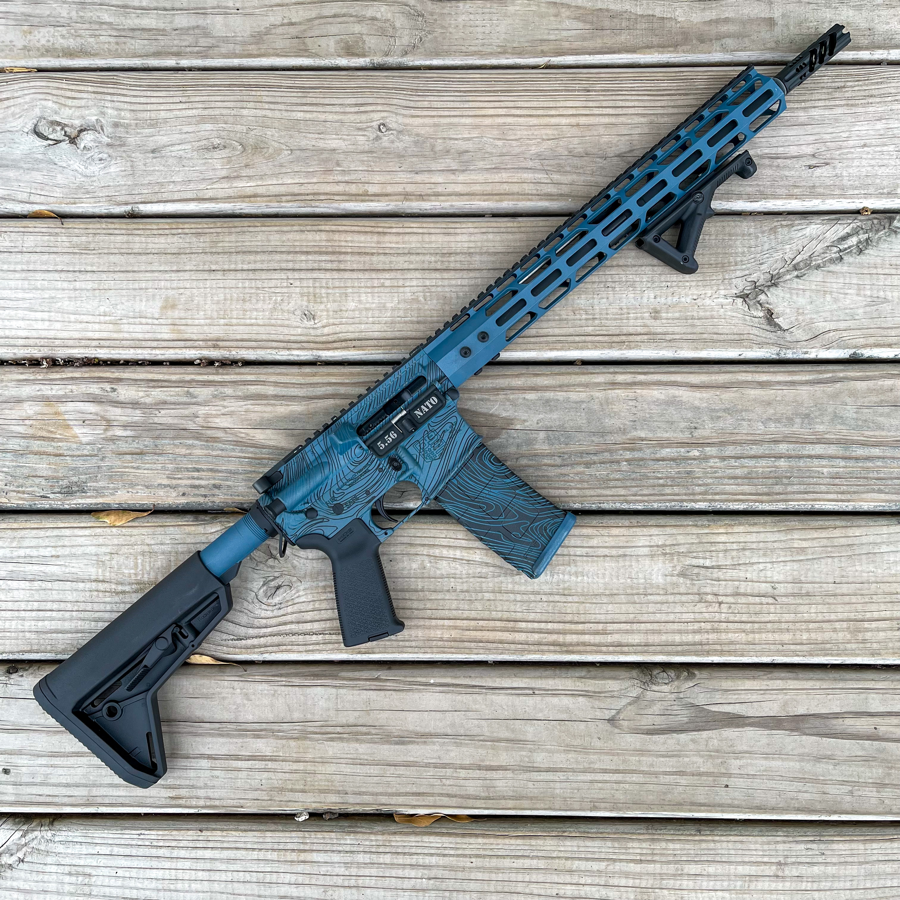 Topographic Rifle Diamondback Firearms Blue Topo Rifle | Cerakote