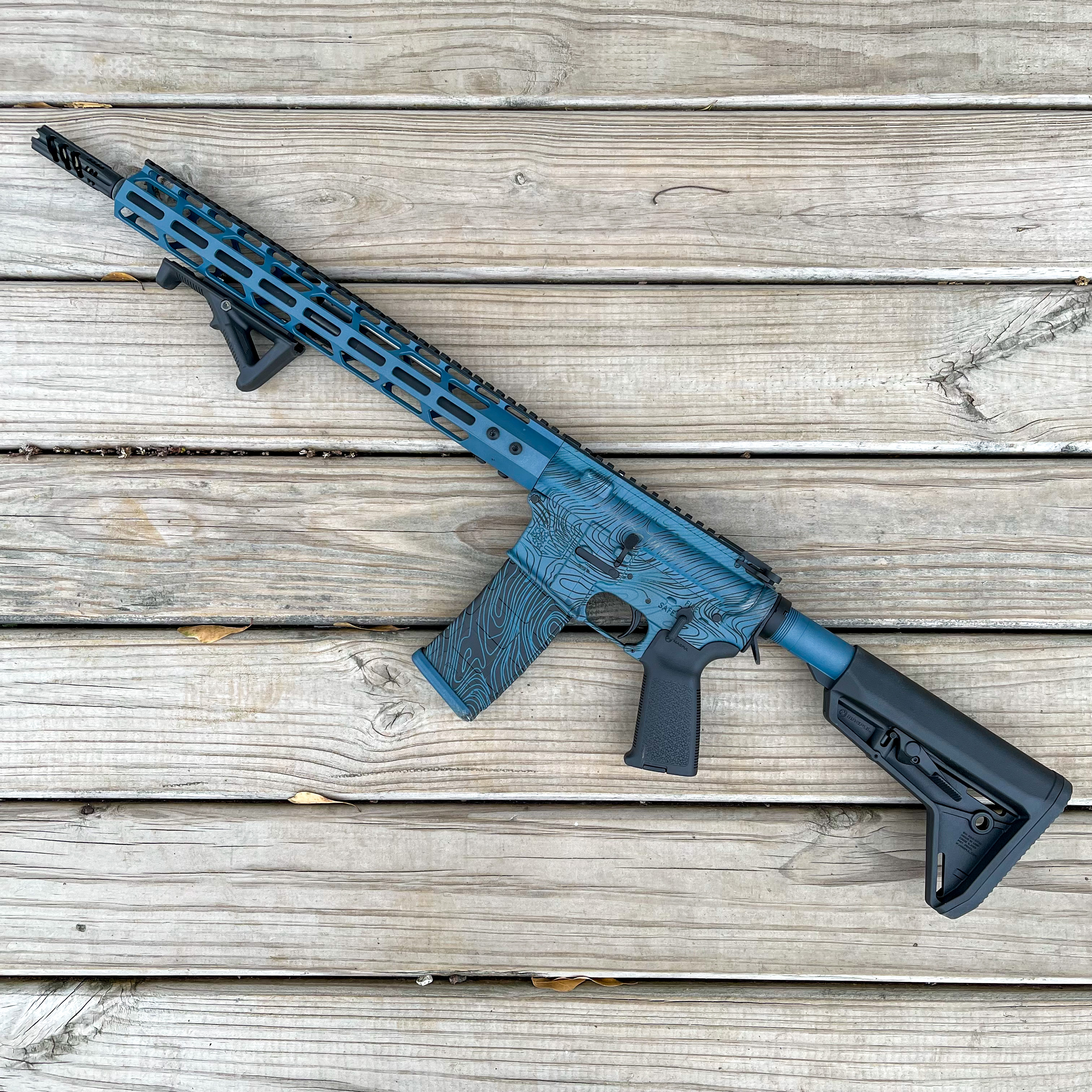 Topographic Rifle Diamondback Firearms Blue Topo Rifle | Cerakote