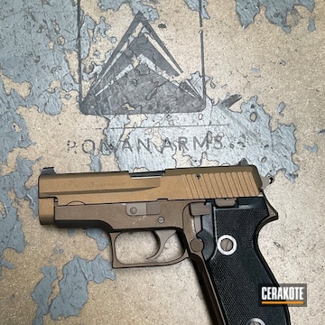 Sig Sauer P6 Coated With Cerakote In E-170, H-294 And H-148