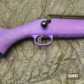 Ruger American 22 Coated With Cerakote In Bright Purple